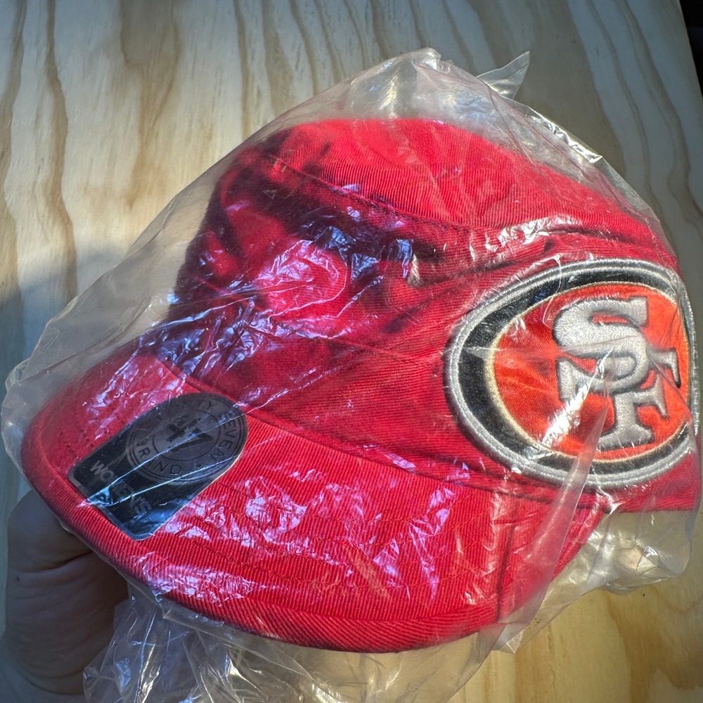 47 Brand San Francisco 49ers Womens Red Cadet Military Hat NFL CLOVC27GWB-RD